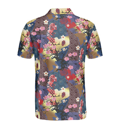 Asian Collage Polo Shirt