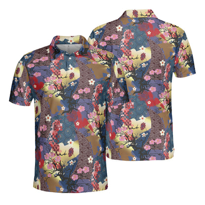 Asian Collage Polo Shirt