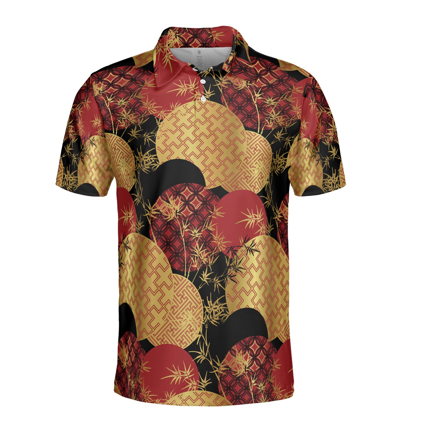 Black & Gold Bamboo Polo Shirt