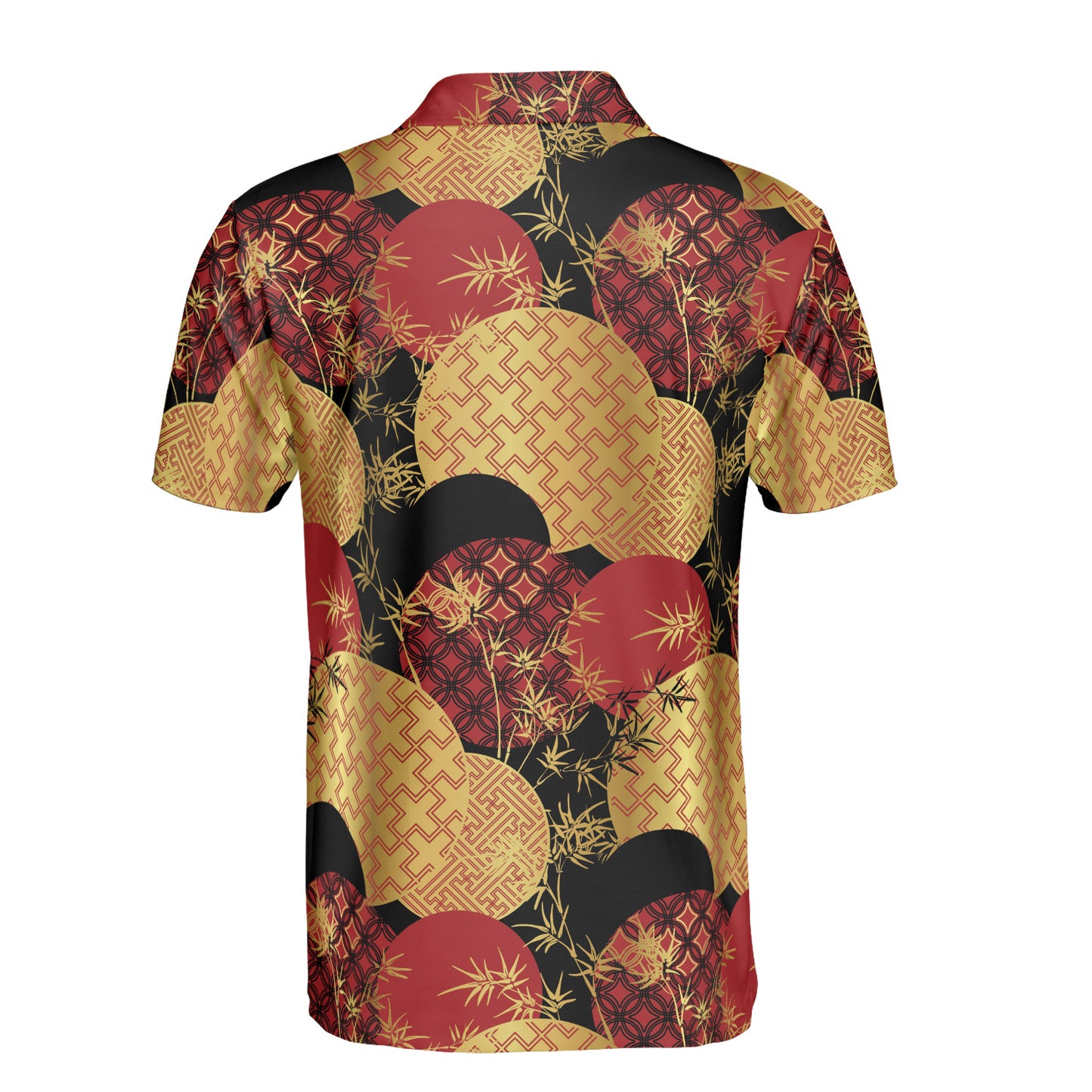 Black & Gold Bamboo Polo Shirt