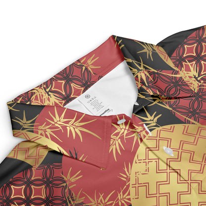 Black & Gold Bamboo Polo Shirt