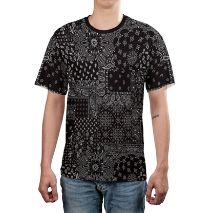 Black Paisley Bandanna Unisex Comfort T-Shirt