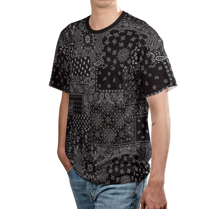 Black Paisley Bandanna Unisex Comfort T-Shirt