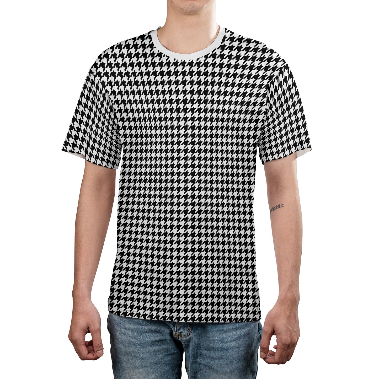 Black & White Houndstooth Comfort T-shirt