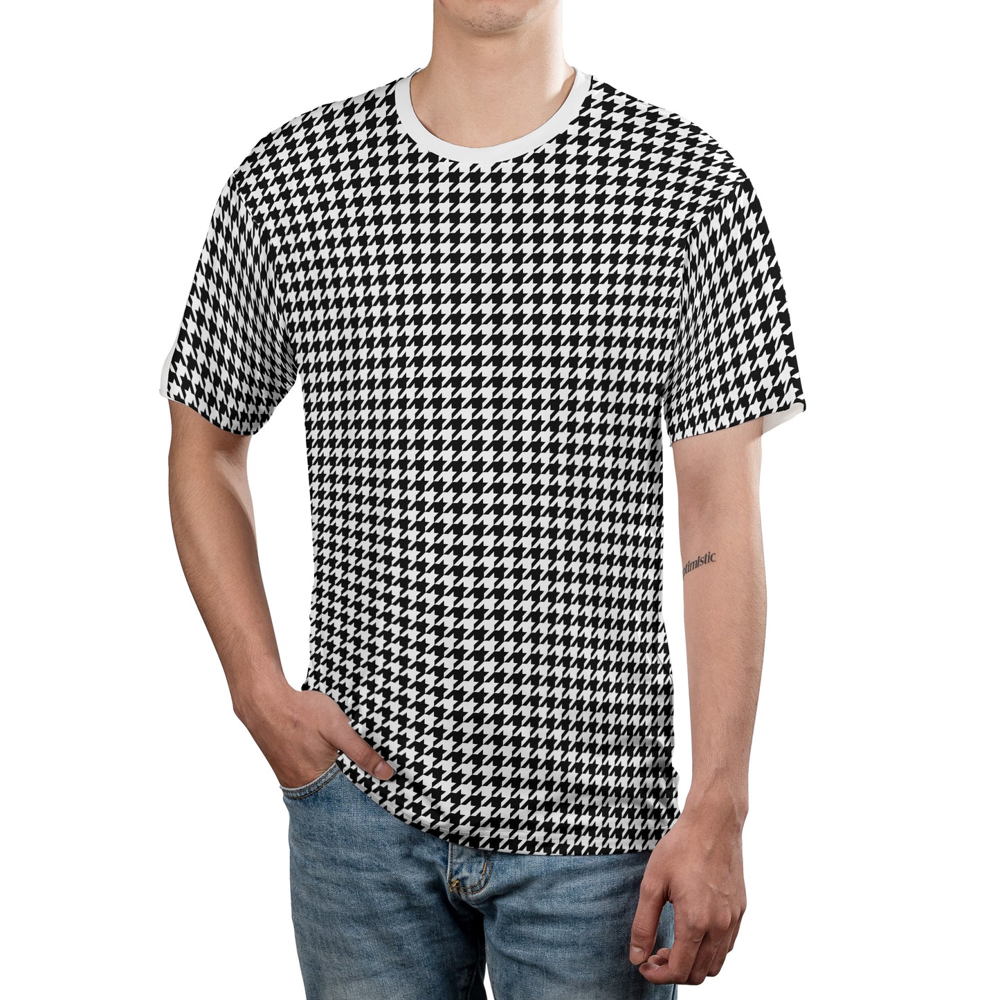 Black & White Houndstooth Comfort T-shirt