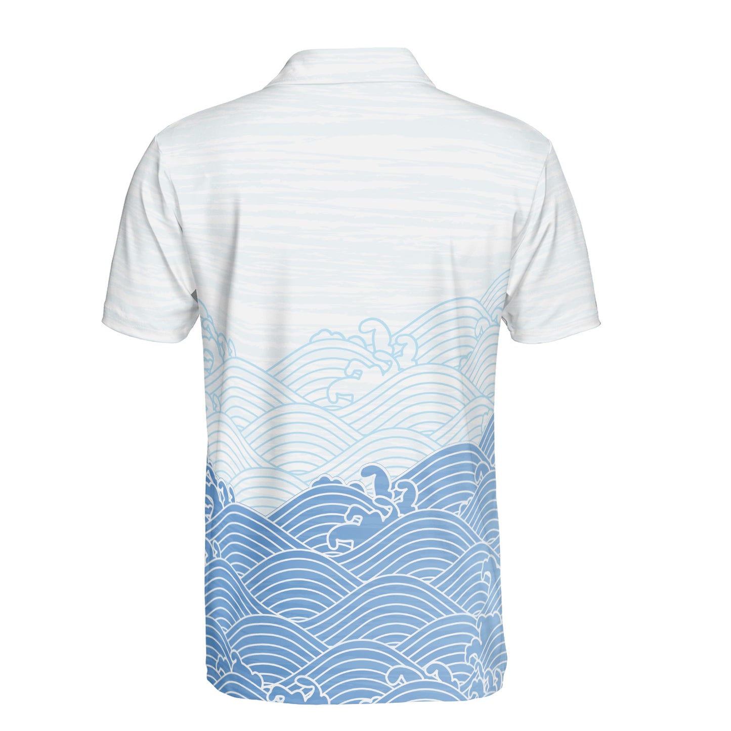 Blue Asian Waves V2 Polo Shirt