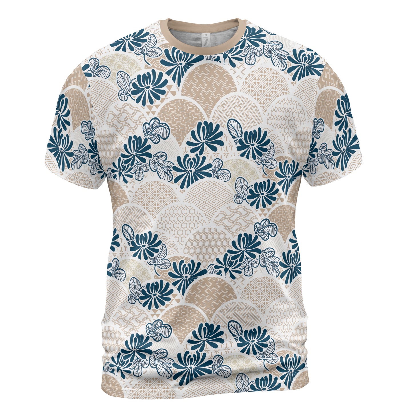 Blue Flowers & Kimono Comfort T-shirt