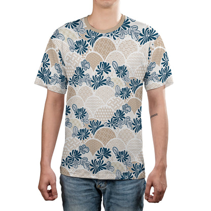 Blue Flowers & Kimono Comfort T-shirt