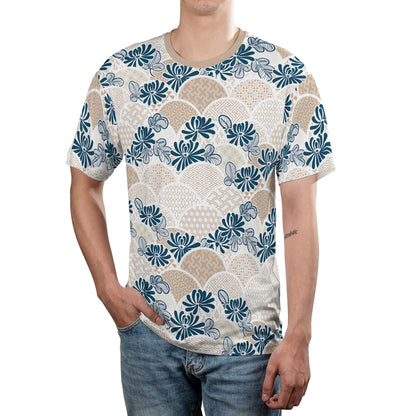 Blue Flowers & Kimono Comfort T-shirt