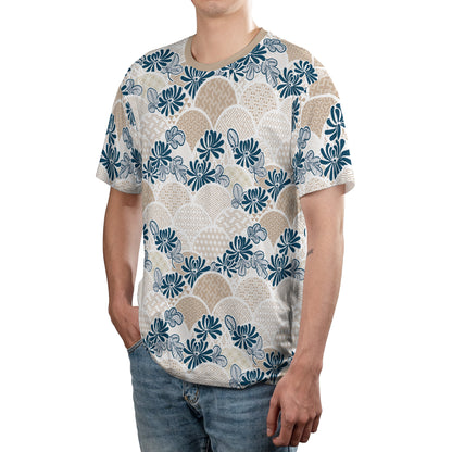 Blue Flowers & Kimono Comfort T-shirt