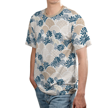 Blue Flowers & Kimono Comfort T-shirt