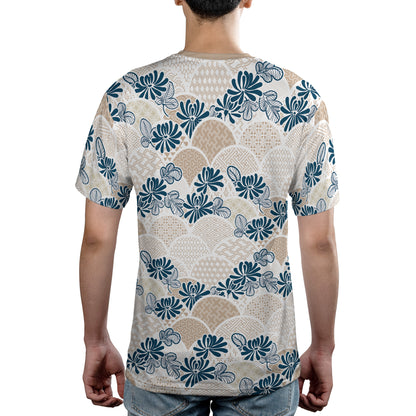 Blue Flowers & Kimono Comfort T-shirt