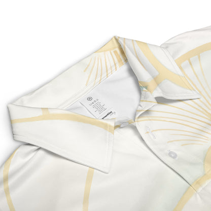 Blue Gradient Scales Polo Shirt