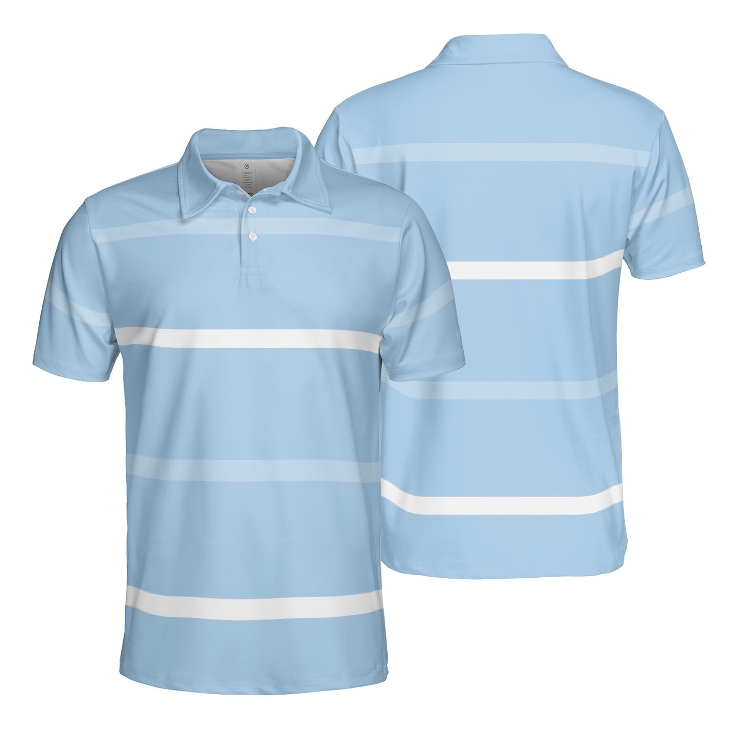 Blue Sea Striped Polo Shirt