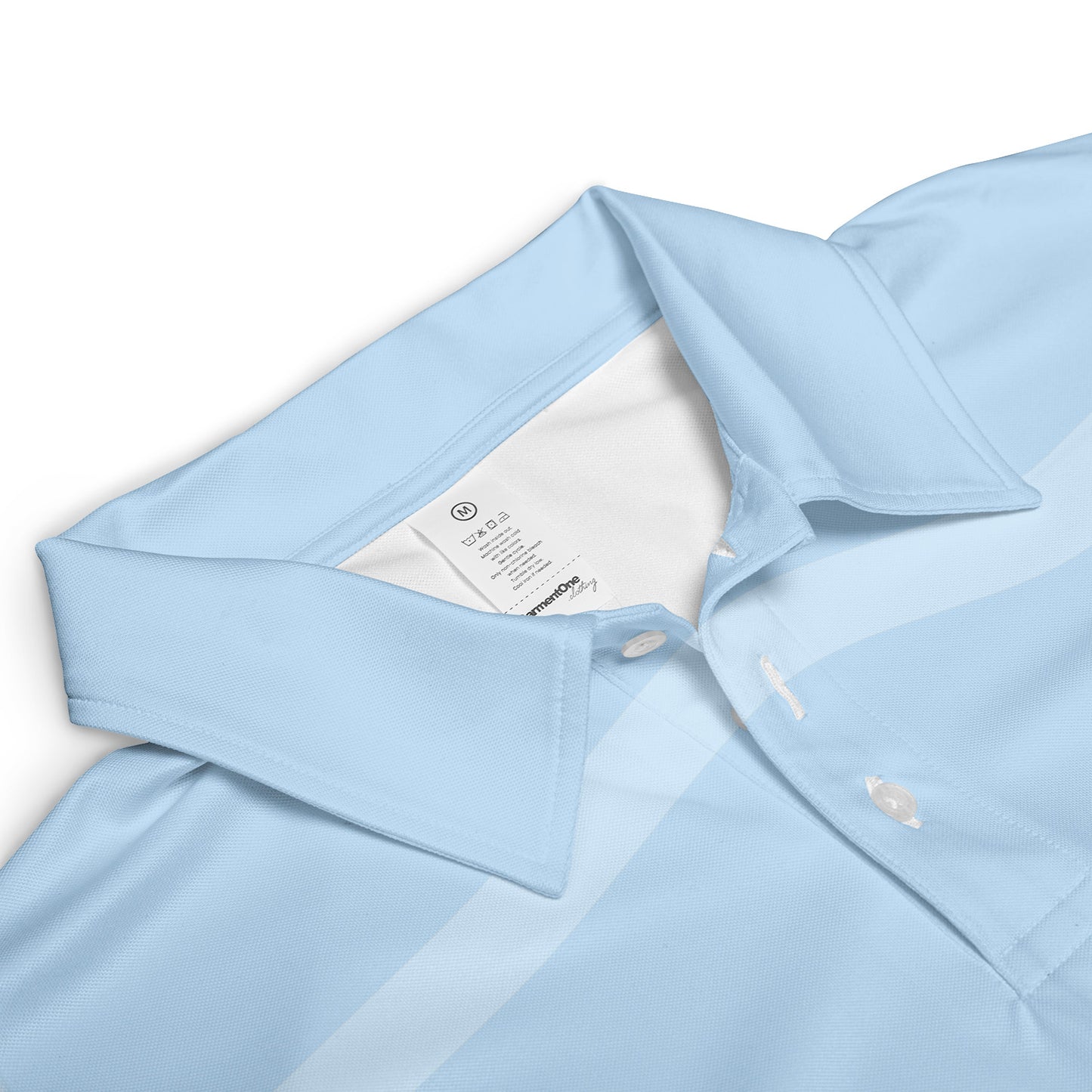 Blue Sea Striped Polo Shirt