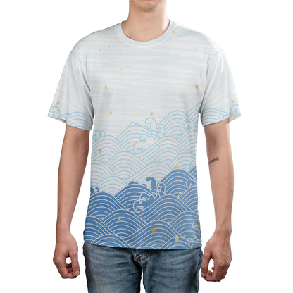 Blue Asian Waves Unisex Comfort T-Shirt