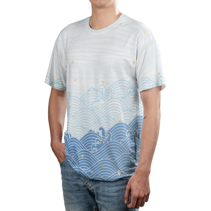 Blue Asian Waves Unisex Comfort T-Shirt