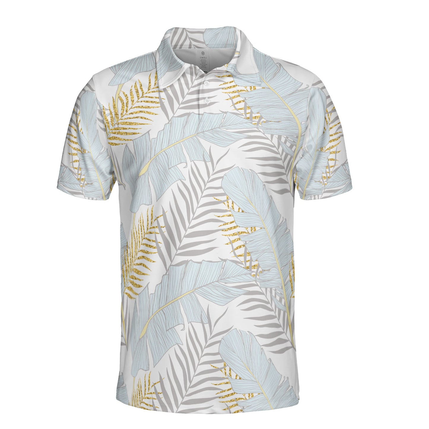 Blue Banana Leaves Polo Shirt