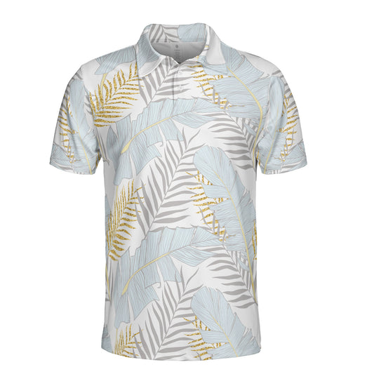 Blue Banana Leaves Polo Shirt