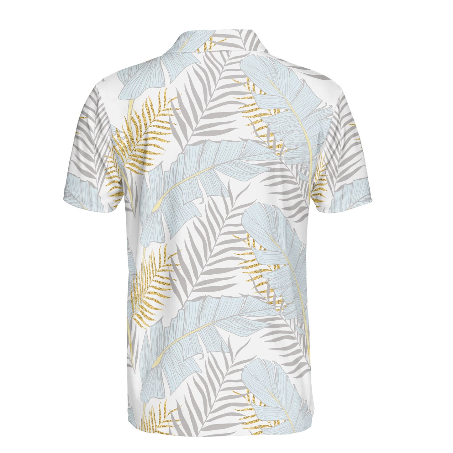 Blue Banana Leaves Polo Shirt