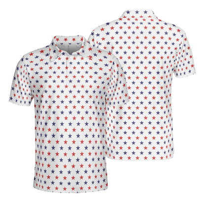 Blue & Red Stars Polo Shirt