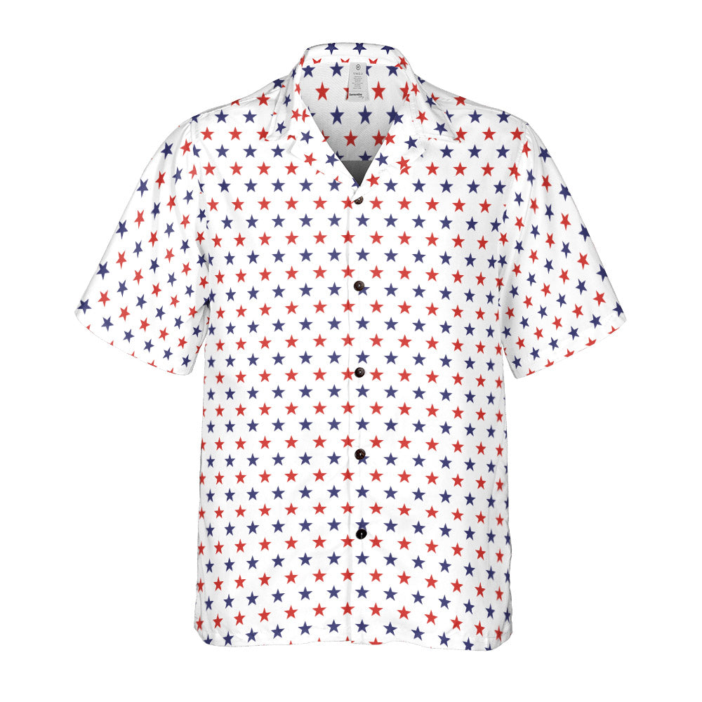 Blue & Red Stars Button Up Shirt