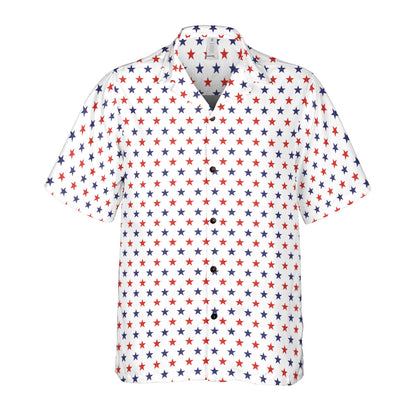 Blue & Red Stars Button Up Shirt