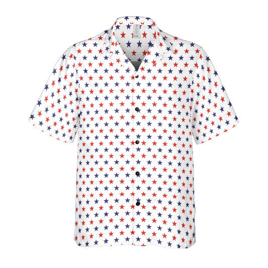 Blue & Red Stars Button Up Shirt