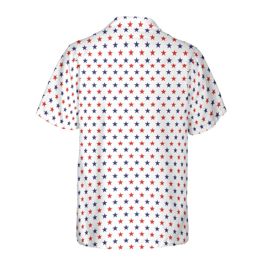 Blue & Red Stars Button Up Shirt