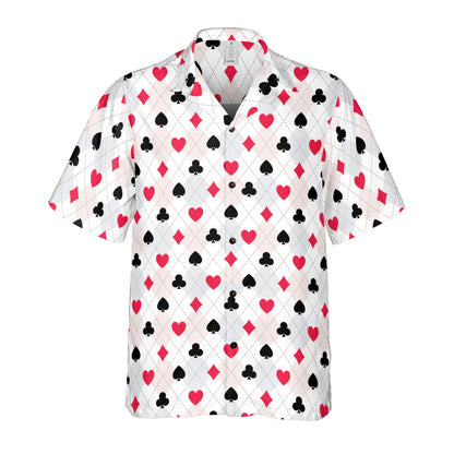 Card Suit Argyle Button Up Shirt