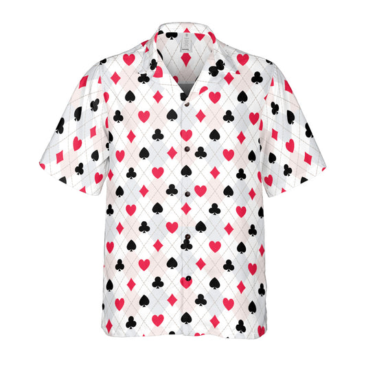 Card Suit Argyle Button Up Shirt