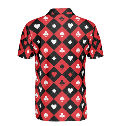 Card Suit Chess Board Polo Shirt