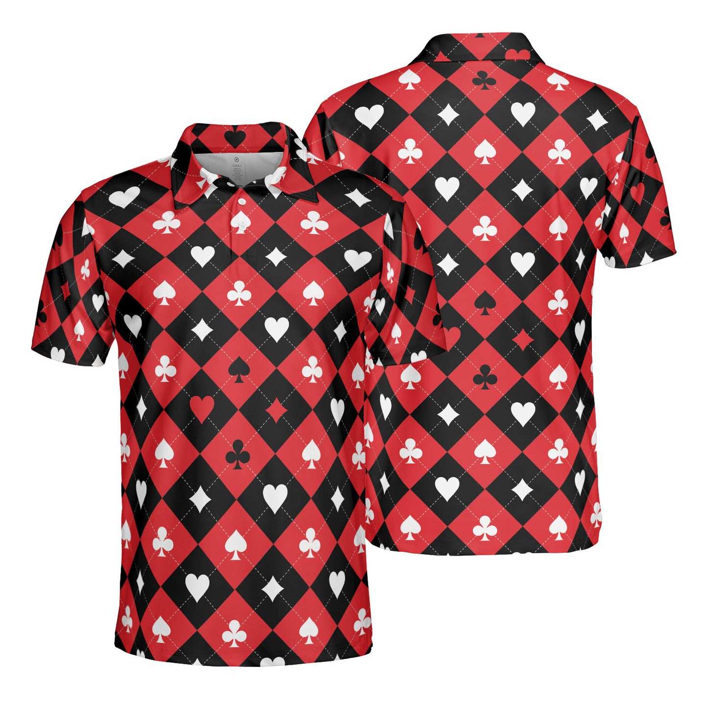 Card Suit Chess Board Polo Shirt