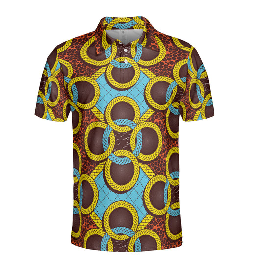 Chain Links & Coffee Polo Shirt