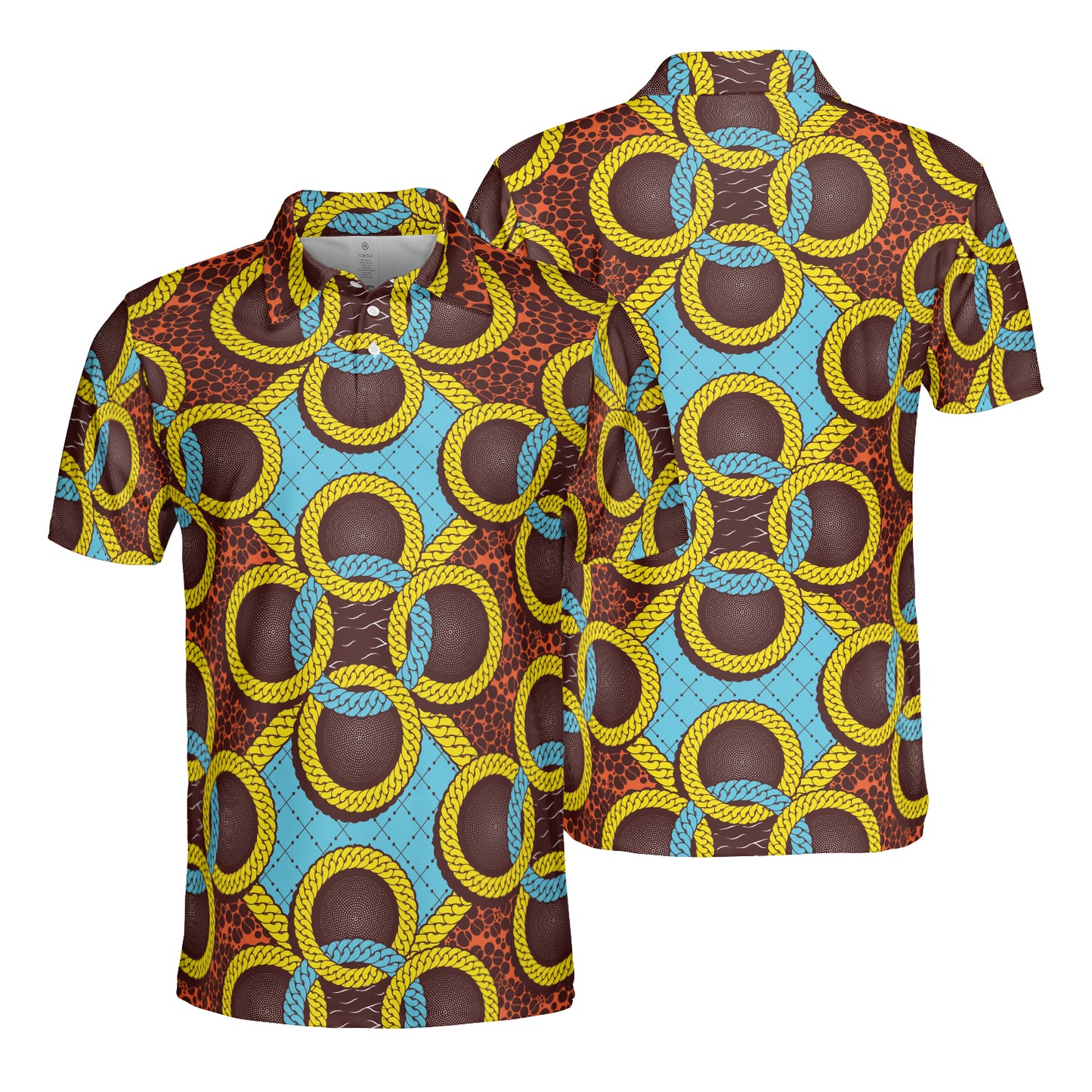 Chain Links & Coffee Polo Shirt