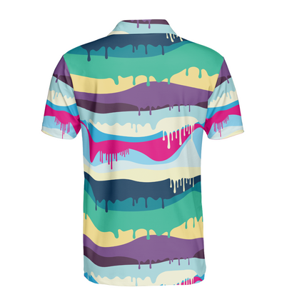 Colorful Paint Drips Polo Shirt