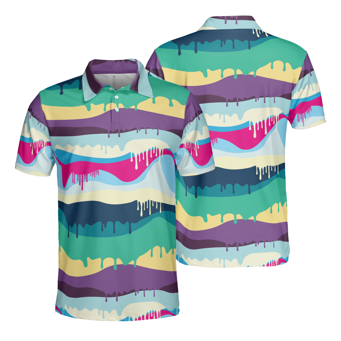 Colorful Paint Drips Polo Shirt
