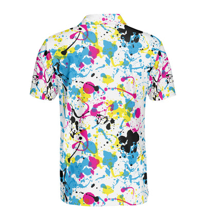 Colorful Ink Splats Polo Shirt