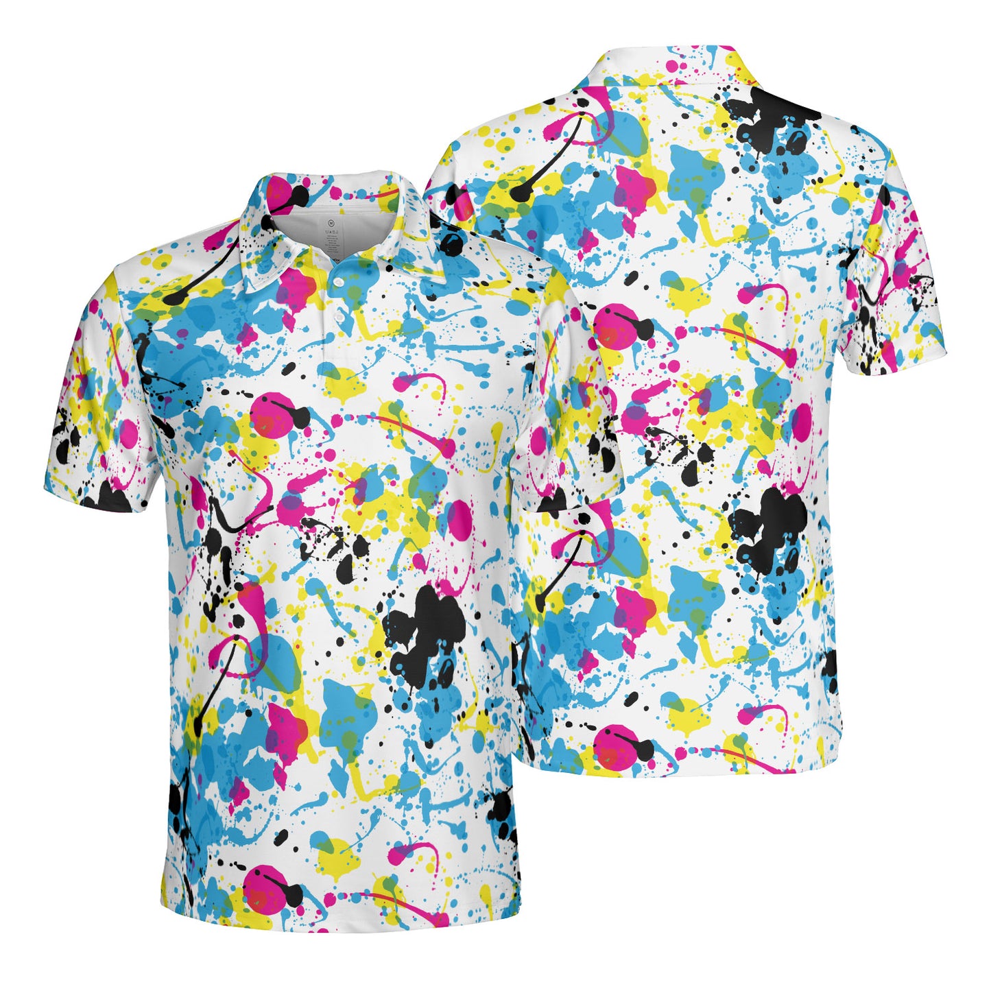 Colorful Ink Splats Polo Shirt