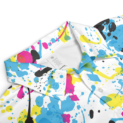 Colorful Ink Splats Polo Shirt