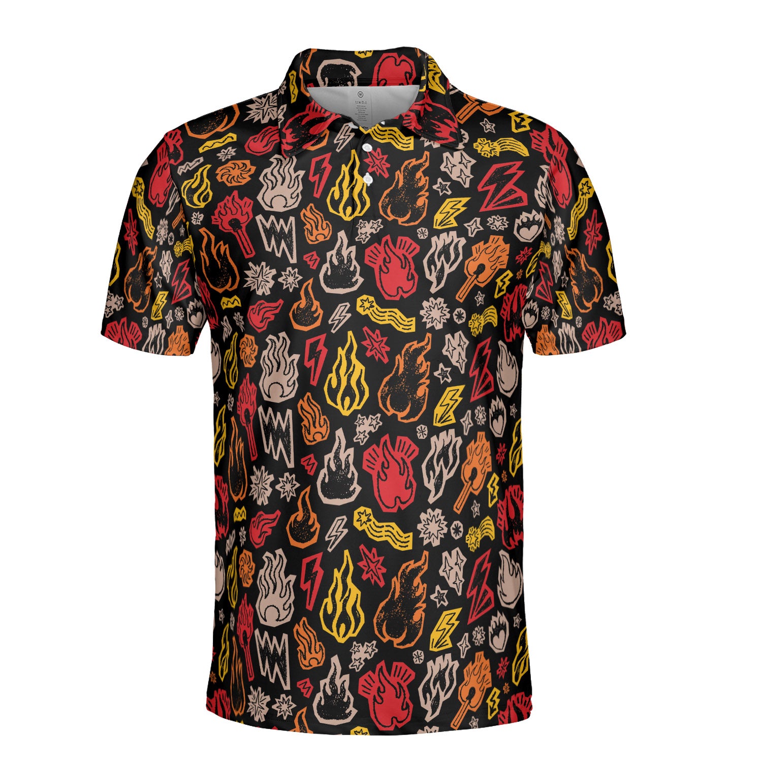 Comic Fire Polo Shirt – Elements Of CAJ