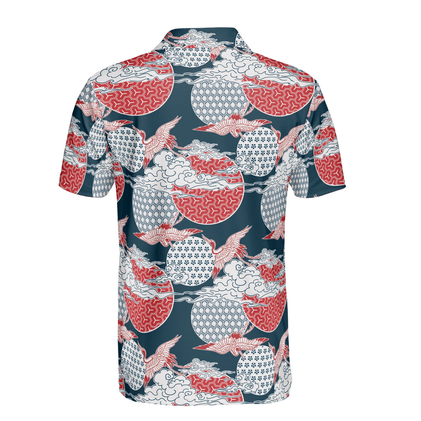 Cranes & Asian Sky Polo Shirt