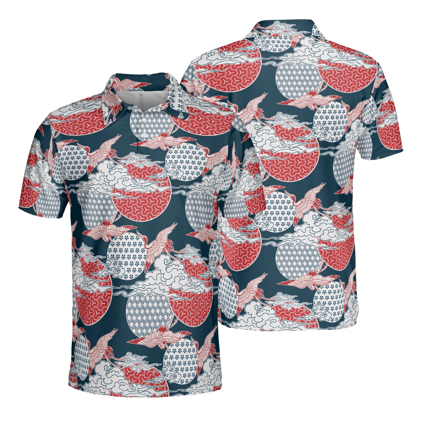 Cranes & Asian Sky Polo Shirt