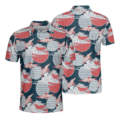 Cranes & Asian Sky Polo Shirt