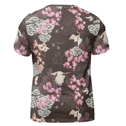 Cranes & Cherry Blossoms Comfort T-shirt