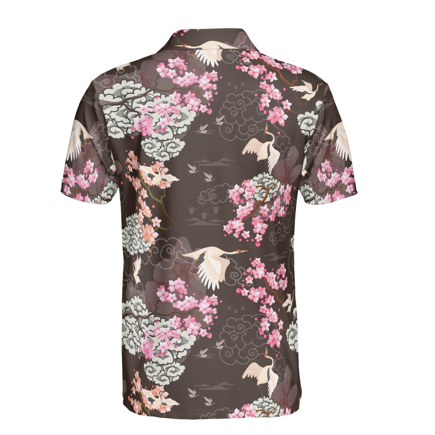 Cranes & Cherry Blossoms Polo Shirt