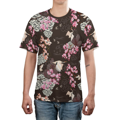 Cranes & Cherry Blossoms Comfort T-shirt