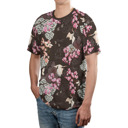 Cranes & Cherry Blossoms Comfort T-shirt