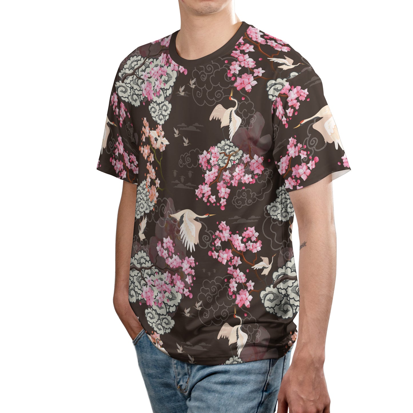 Cranes & Cherry Blossoms Comfort T-shirt