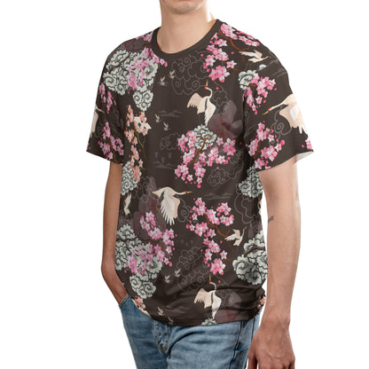 Cranes & Cherry Blossoms Comfort T-shirt